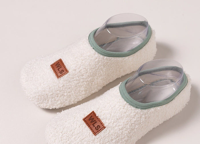 Harwelton Fleece-Lined Slipper Socks with Non-Slip Sole
