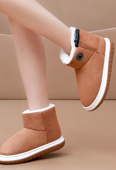 Harwelton Rechargeable Heated Ankle Boots with Plush Lining
