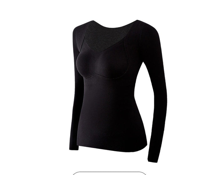 Harwelton Fleece Lined Thermal Top with Built-In Padded Bra