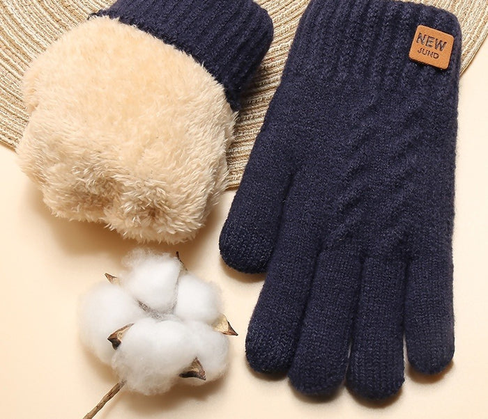 Harwelton Cable Knit Gloves with Double Plush Lining