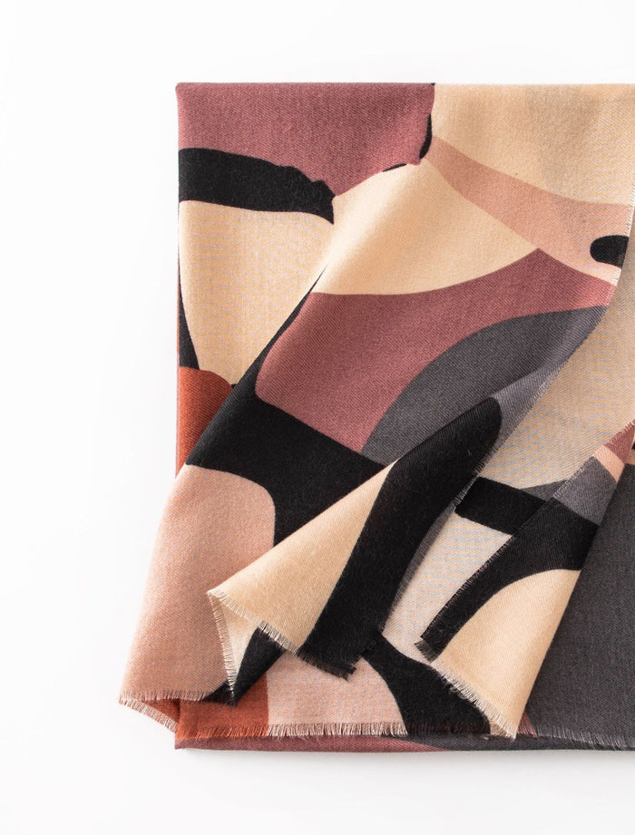 Harwelton Abstract Print Cashmere Feel Scarf, 68 x 190 cm