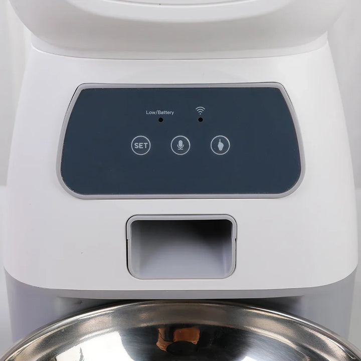 Smart Automatic Pet Feeder with Voice Recording for Cats &amp; Dogs