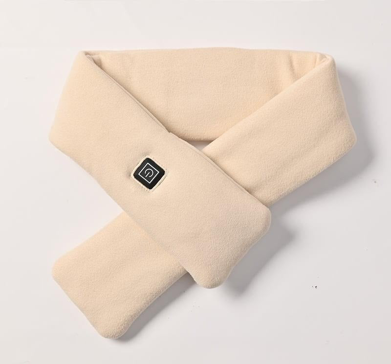 Camel USB heated mink fleece scarf