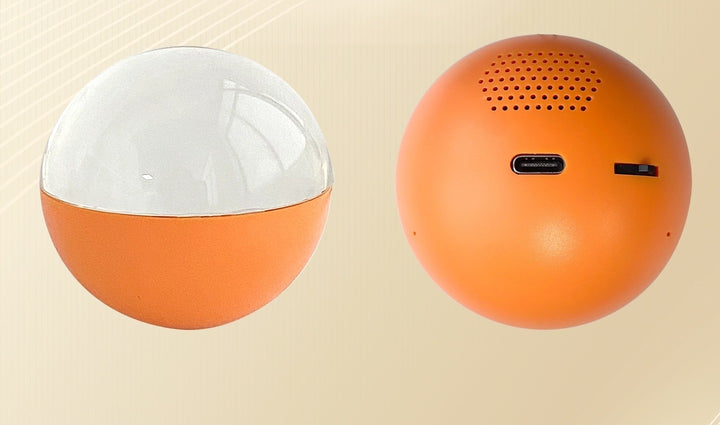 Crystal ball video player showing photo