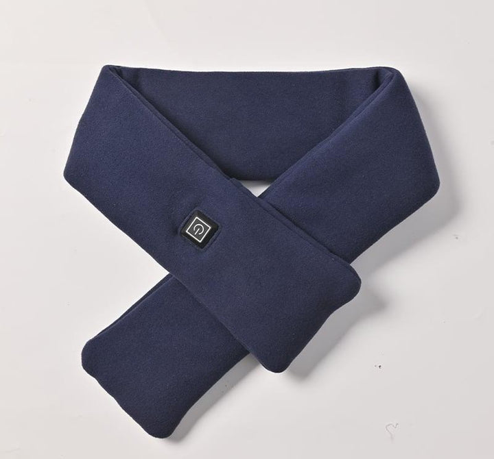 Camel USB heated mink fleece scarf