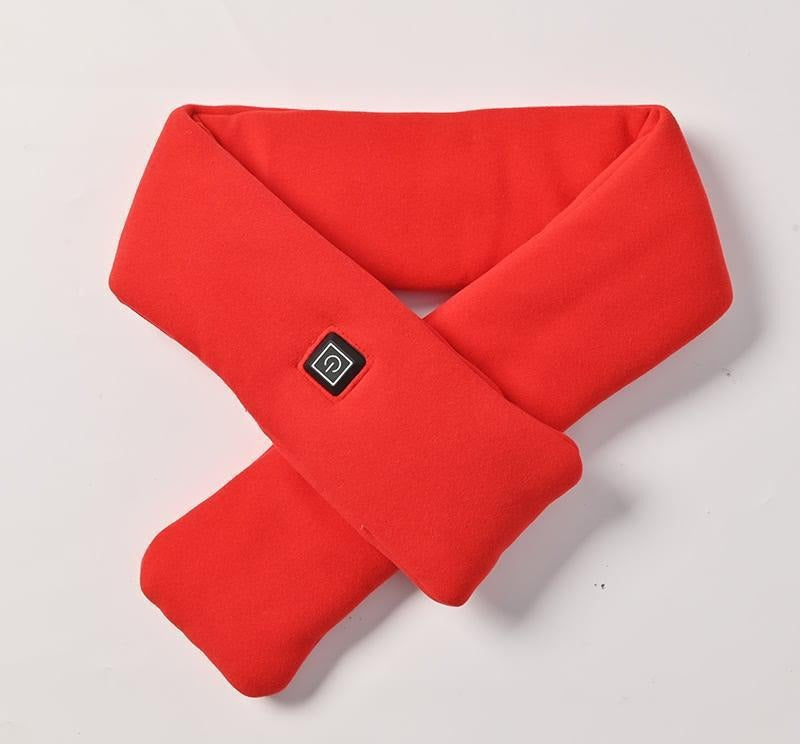 Camel USB heated mink fleece scarf