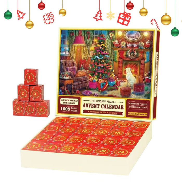 Harwelton™ Christmas Jigsaw Puzzle Advent Calendar with Surprise Scenes