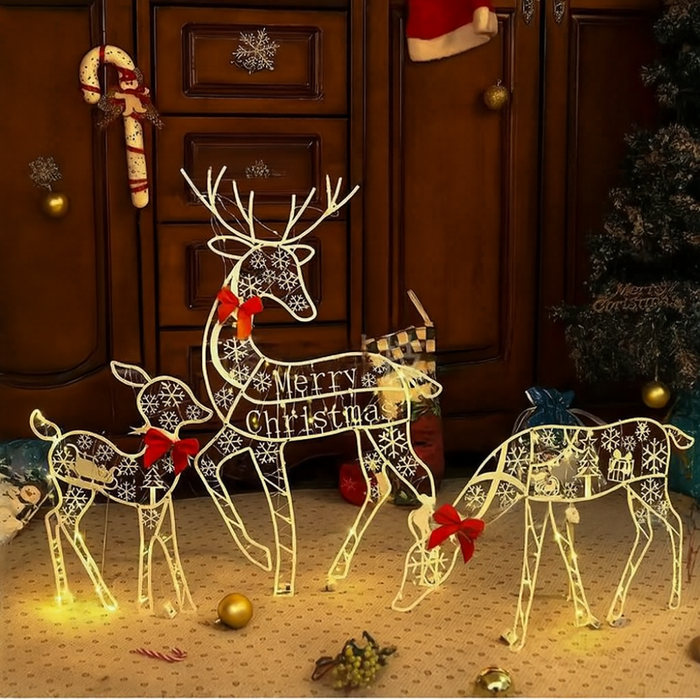Harwelton™ Acrylic Reindeer Doe and Fawn Light Figures with 300 LEDs