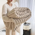 Harwelton™ Plush Textured Throw Blanket for Bed and Sofa