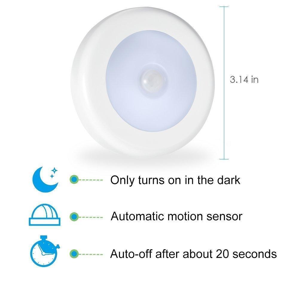 Wireless Motion Sensor LED Night Light with Stick-On Fitting