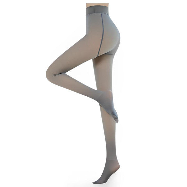 Sheer-Look Fleece-Lined Tights for Warm Winter Legs