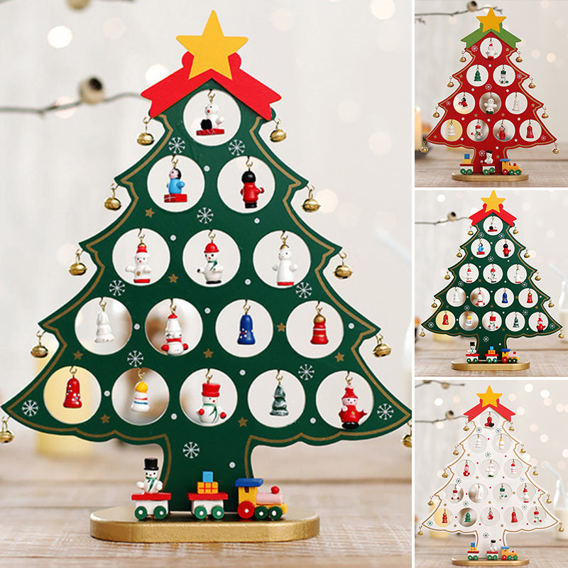 DIY Wooden Mini Christmas Tree Kit – Tool-Free Table Decoration
