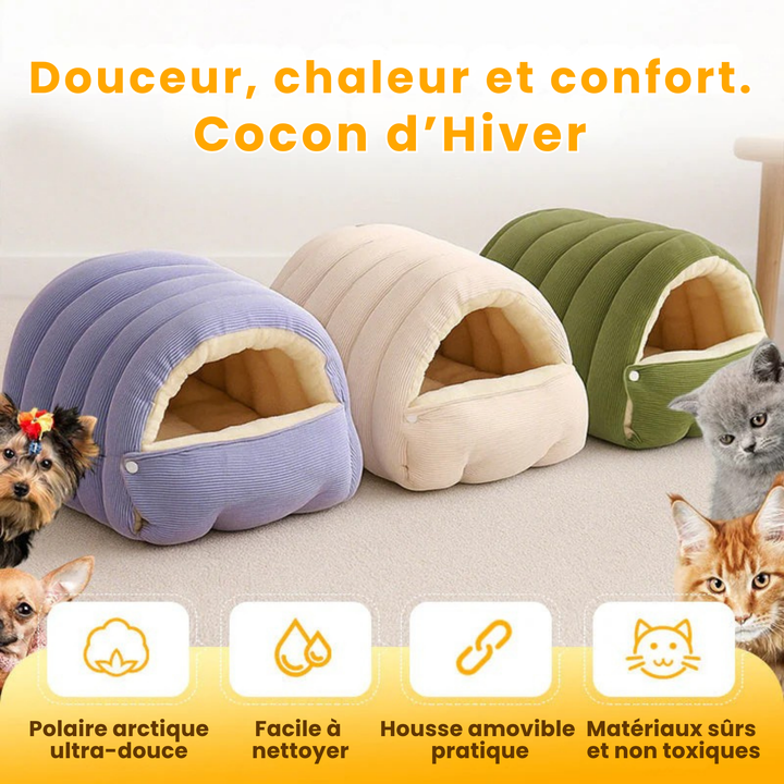 Harwelton™ Puffer Jacket Pet Bed with Warm Fleece Lining