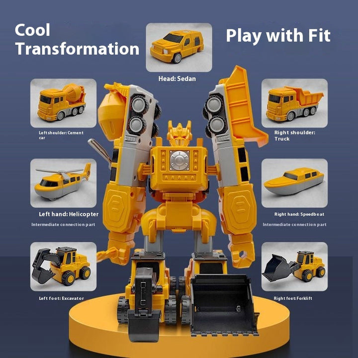 Magnetic Transforming Car Toy for Creative Building Play