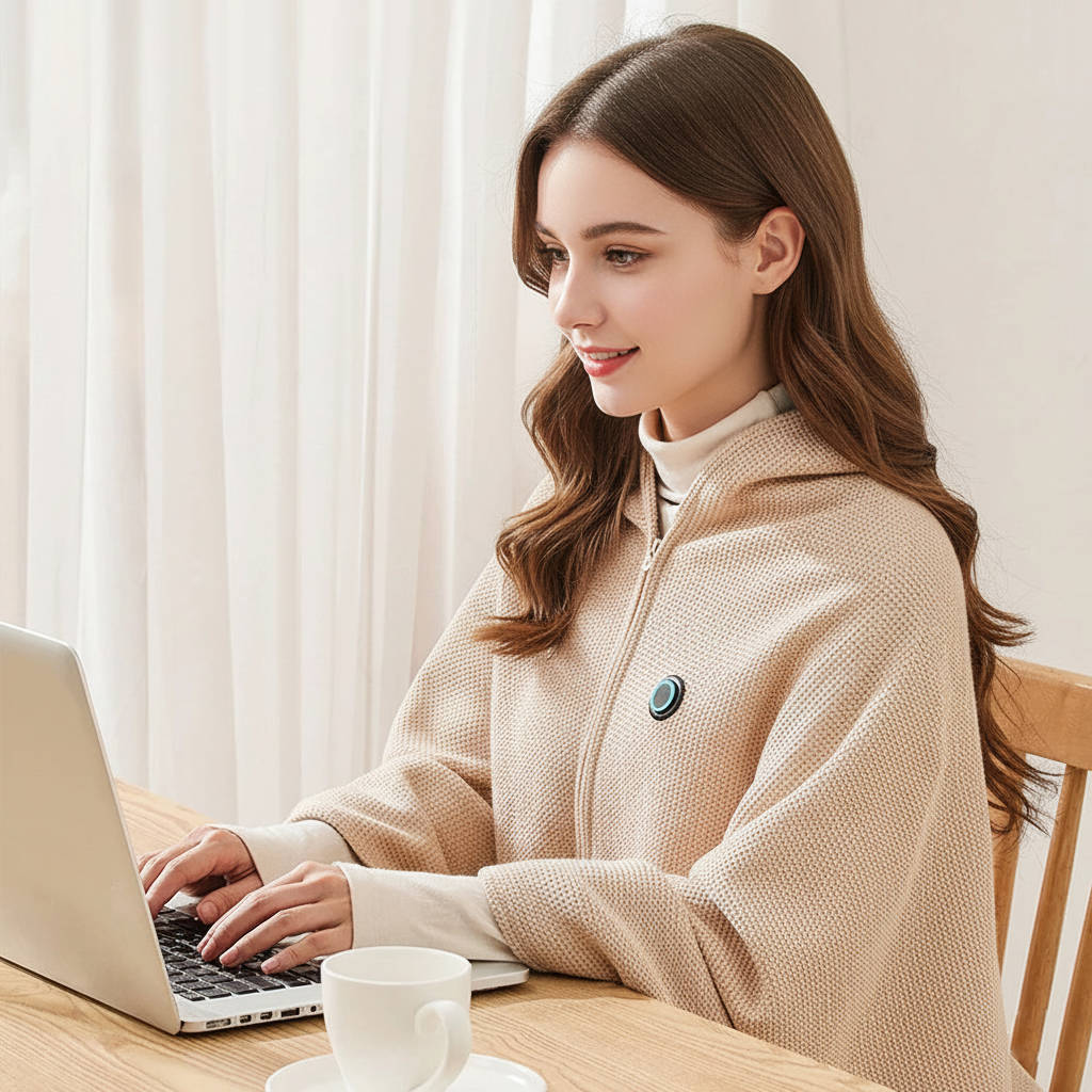 Harwelton™ USB-C Heated Shawl with 8 Heat Zones &amp; Zip Closure