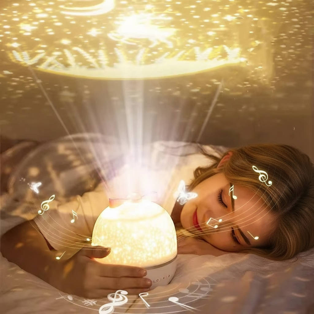 Rotating Star Projector Night Light for Kids with Remote