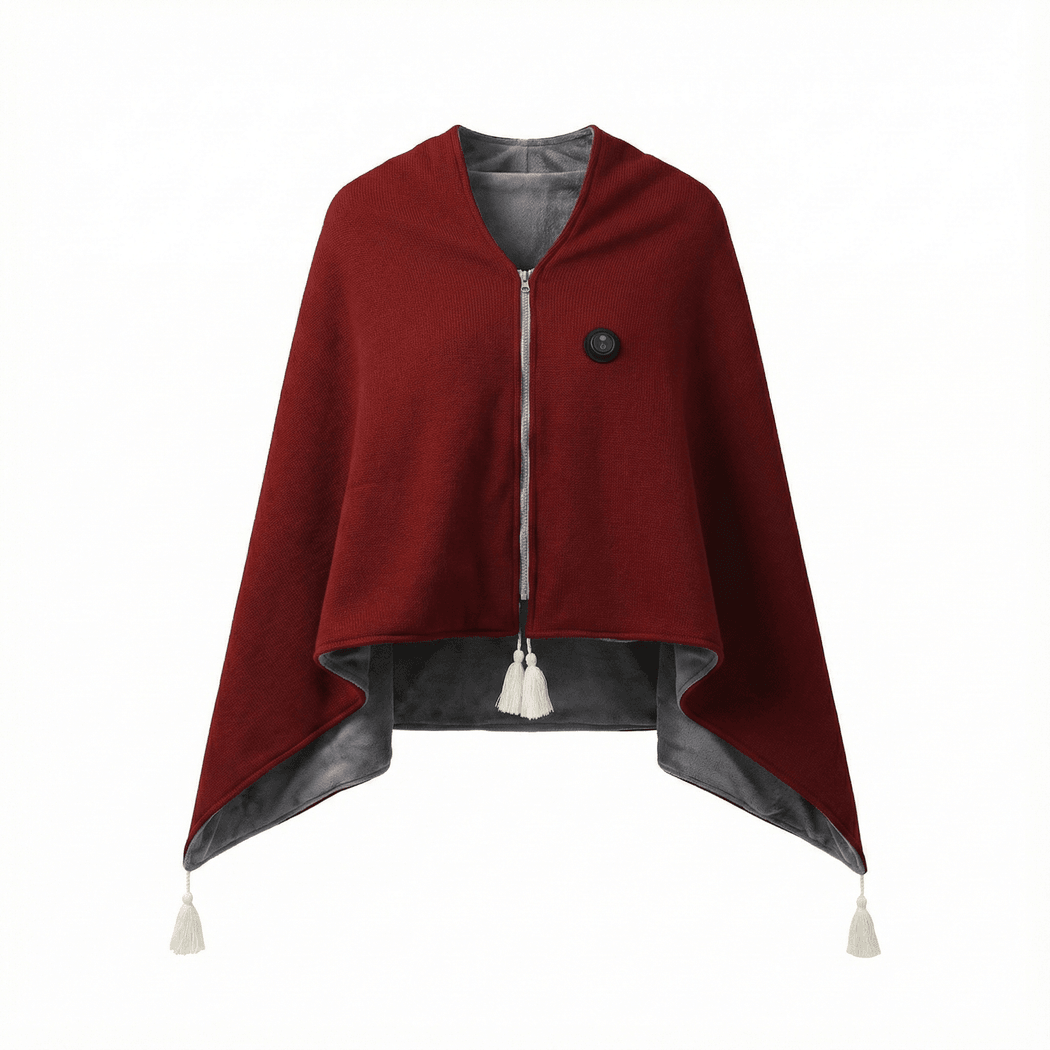 Harwelton™ Heated Cotton Shawl with 8 Heat Zones and USB Power