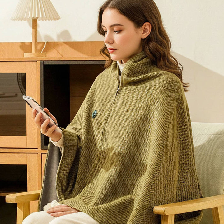 Harwelton™ USB-C Heated Shawl with 8 Heat Zones &amp; Zip Closure