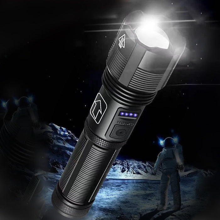 Harwelton™ Rechargeable Waterproof LED Torch with Zoom and 5 Light Modes