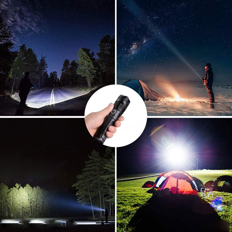 Harwelton™ Rechargeable Waterproof LED Torch with Zoom and 5 Light Modes