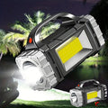 Harwelton™ Solar Rechargeable LED Torch with COB Floodlight and Power Bank