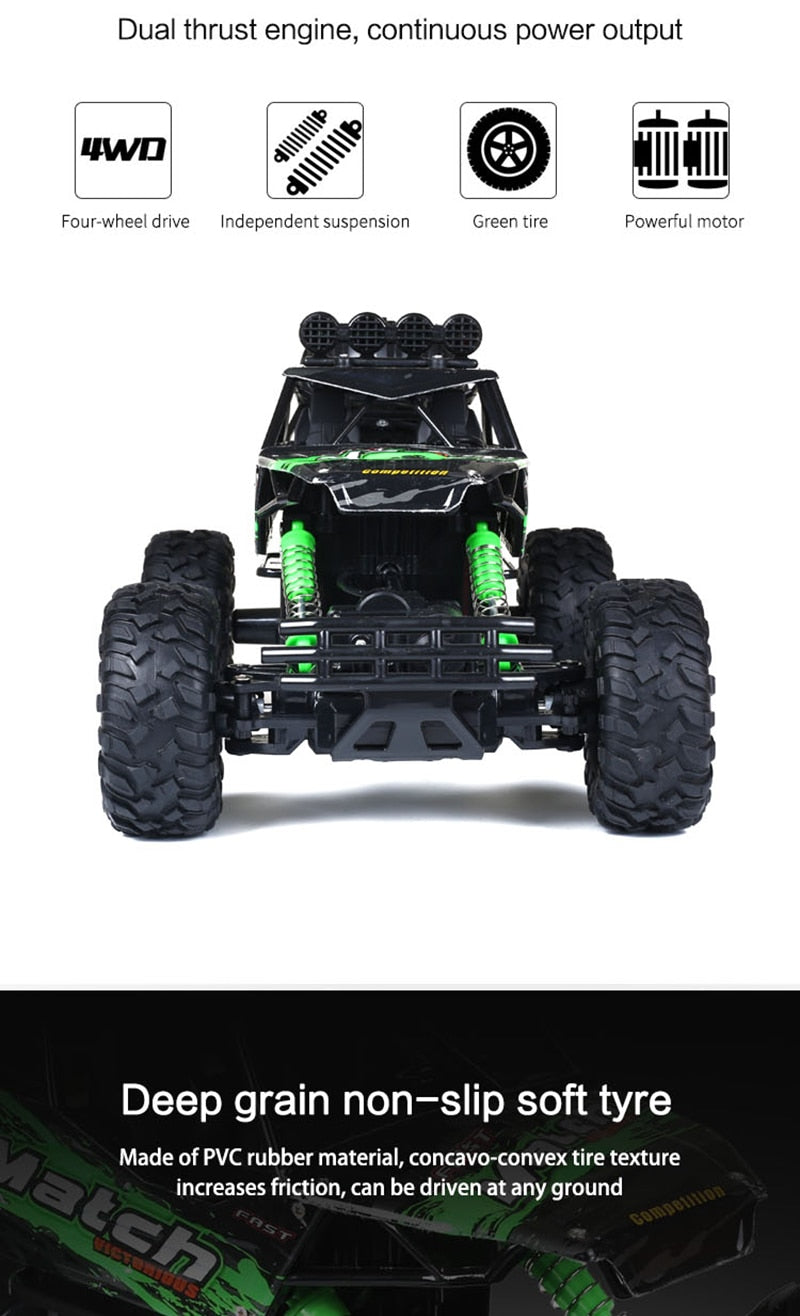 Harwelton™ 1:12 Remote Control 4x4 Monster Truck for Rough Terrain
