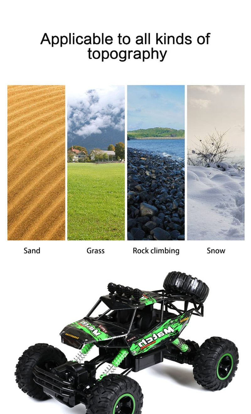 Harwelton™ 1:12 Remote Control 4x4 Monster Truck for Rough Terrain