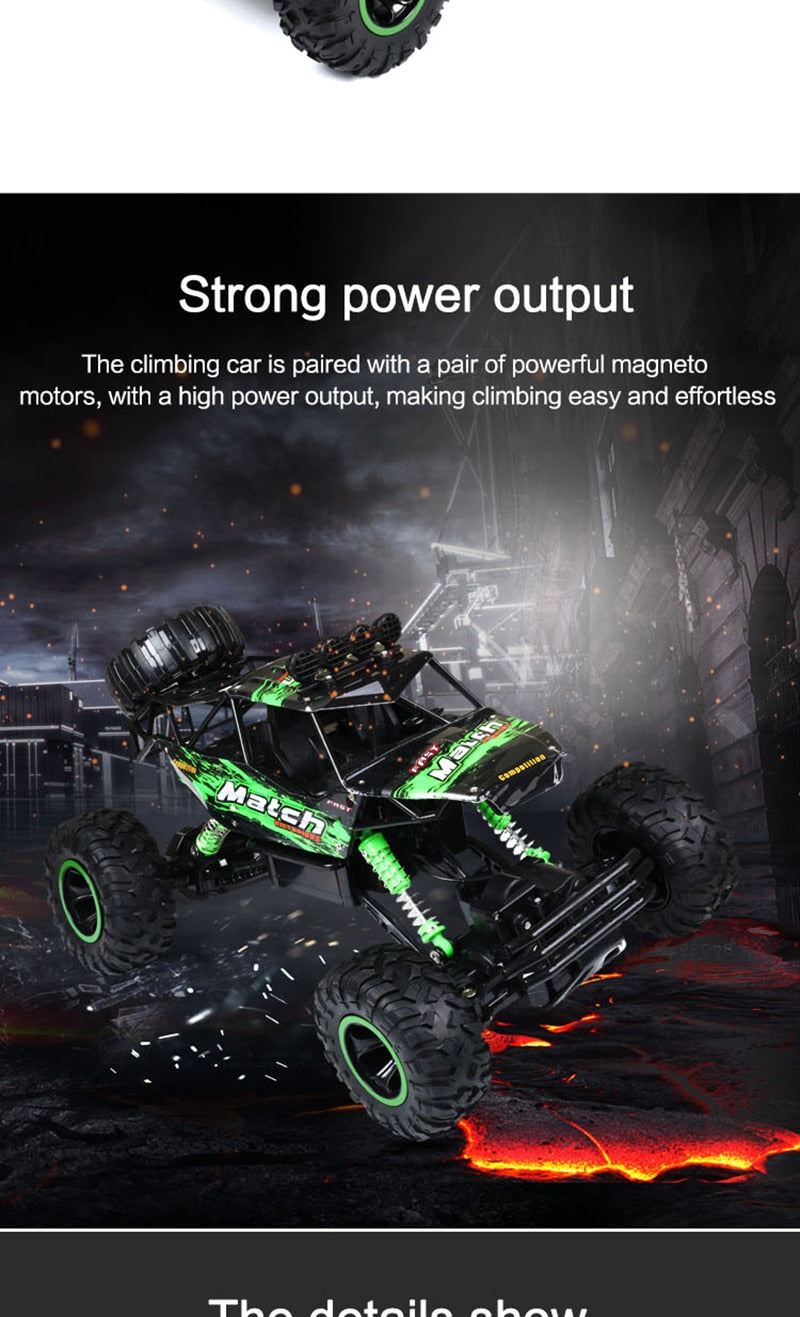 Harwelton™ 1:12 Remote Control 4x4 Monster Truck for Rough Terrain