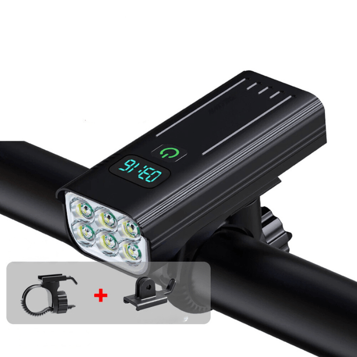 Harwelton™ 5000 Lumen Bike Light with 12 LEDs and USB-C Rechargeable Battery