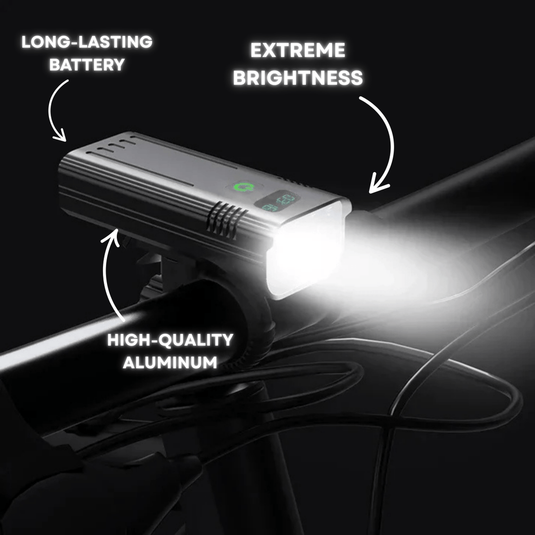 Harwelton™ 5000 Lumen Bike Light with 12 LEDs and USB-C Rechargeable Battery