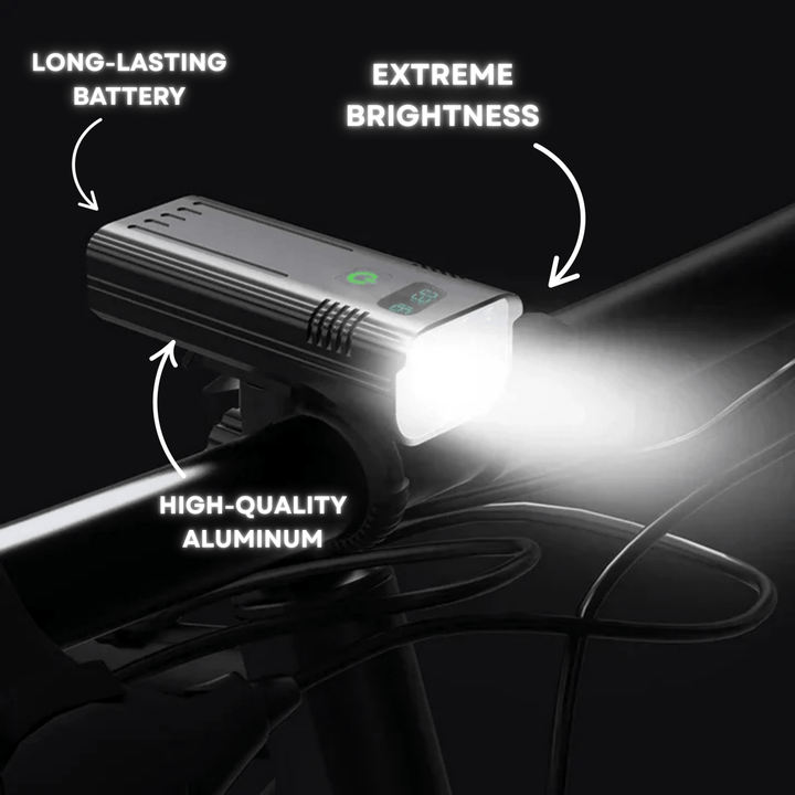 Harwelton™ 5000 Lumen Bike Light with 12 LEDs and USB-C Rechargeable Battery