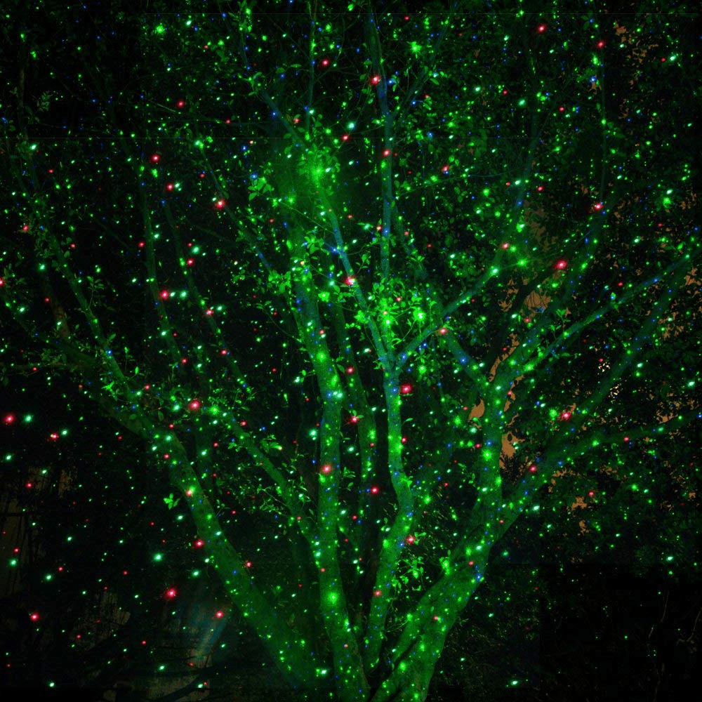 Red and Green Outdoor Laser Light Projector with Timer