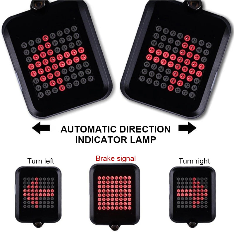 Smart LED Bike Rear Light with Indicators and Brake Light