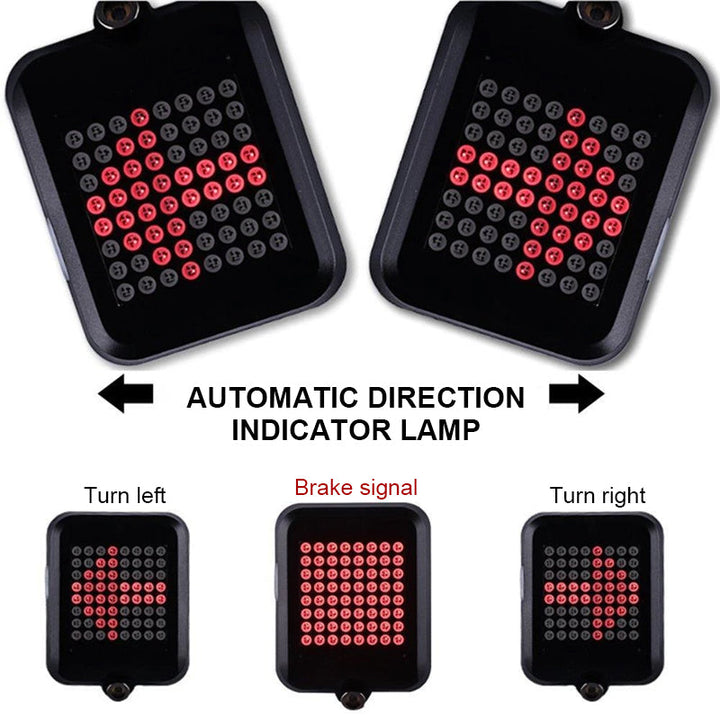 Smart LED Bike Rear Light with Indicators and Brake Light