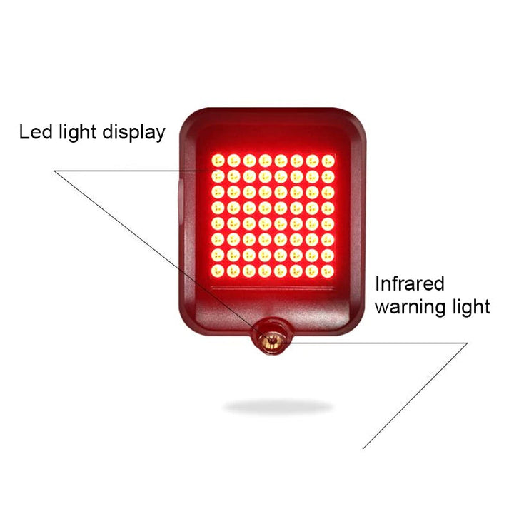Smart LED Bike Rear Light with Indicators and Brake Light