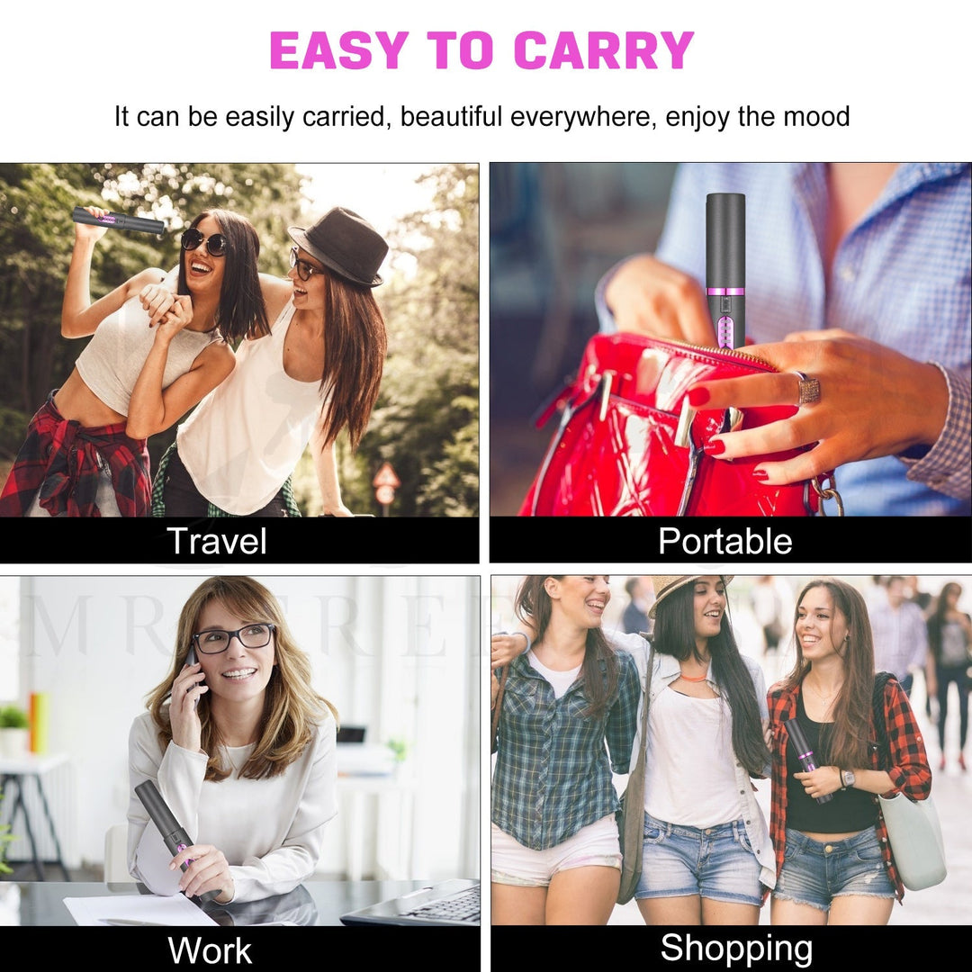 Cordless USB 2-in-1 Mini Straightener and Curler for Travel
