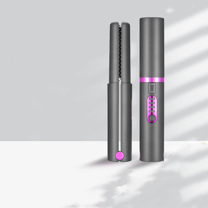 Cordless USB 2-in-1 Mini Straightener and Curler for Travel