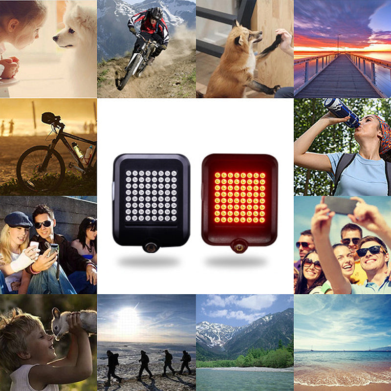 Smart LED Bike Rear Light with Indicators and Brake Light