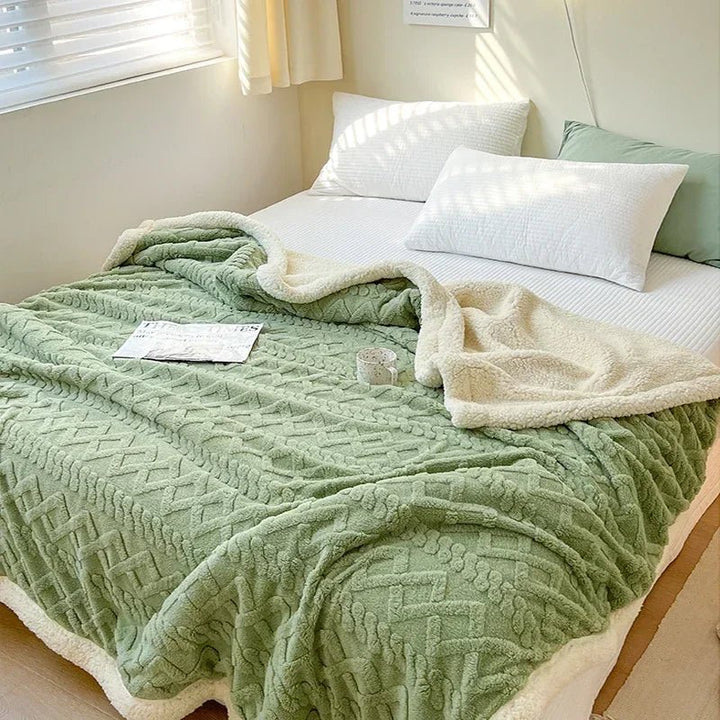 Cozy Wool Blanket for Home, Office &amp; Travel