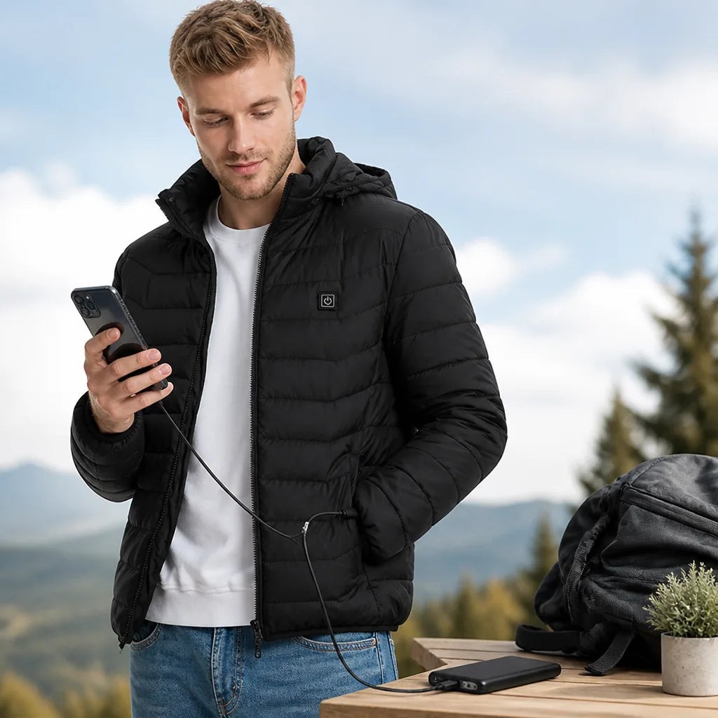 Harwelton™ USB Heated Jacket with Power Bank Pocket &amp; Auto Shut-Off