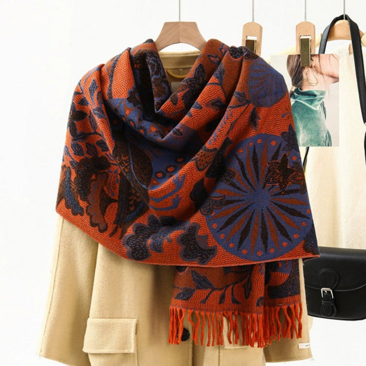 Ethnic Pattern Pashmina Shawl Scarf – Soft, Vibrant Weave