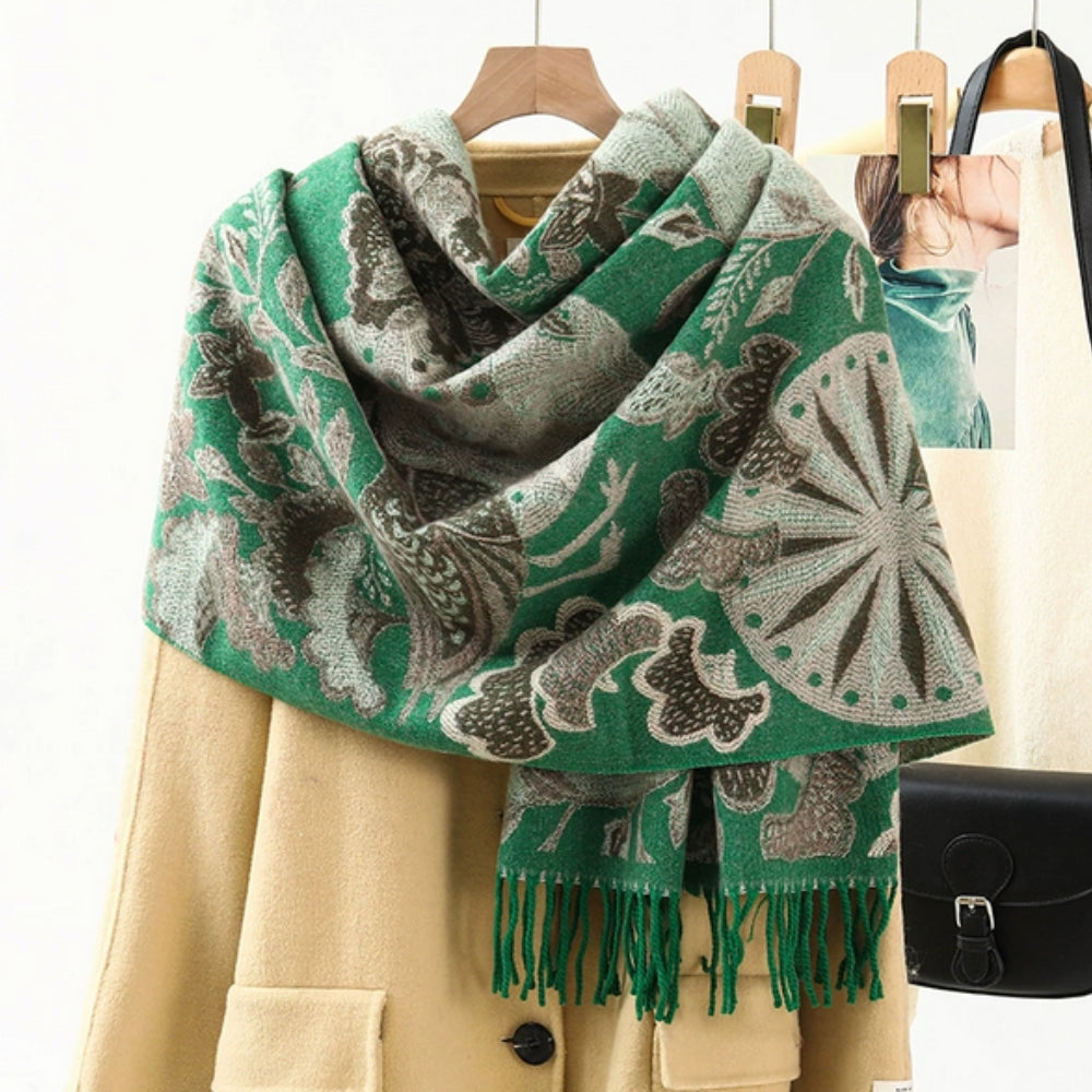 Ethnic Pattern Pashmina Shawl Scarf – Soft, Vibrant Weave