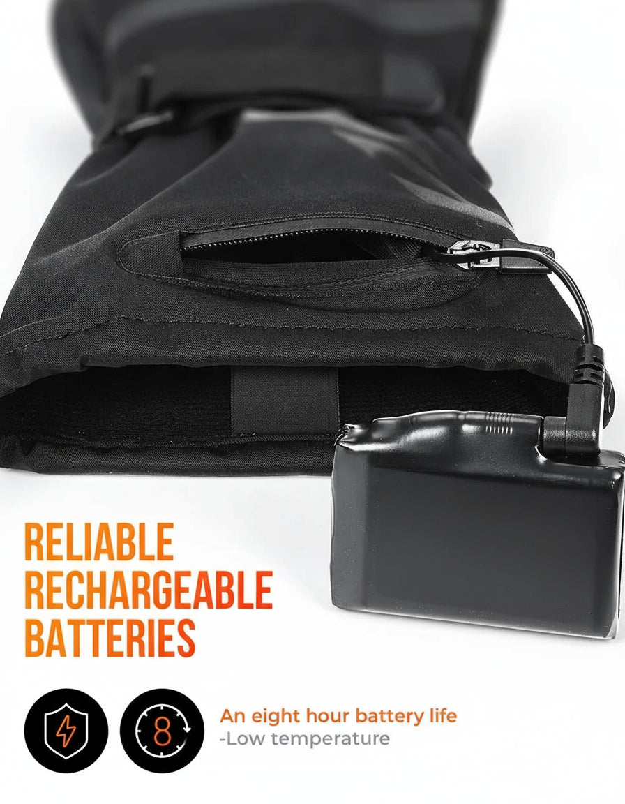 Harwelton™ Waterproof Rechargeable Heated Gloves with 2500 mAh Battery