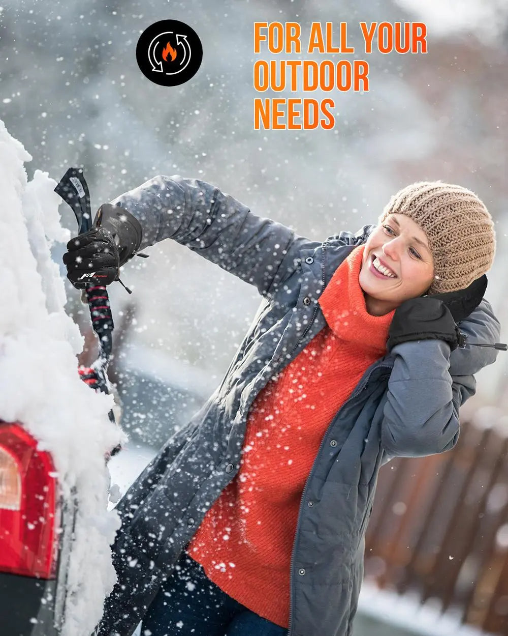 Harwelton™ Waterproof Rechargeable Heated Gloves with 2500 mAh Battery