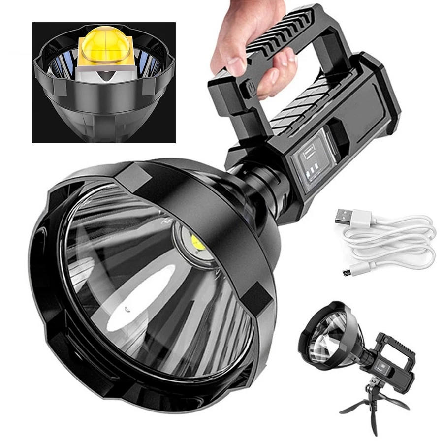 Ultra-Bright LED Torch with 8000mAh Power Bank and IPX5