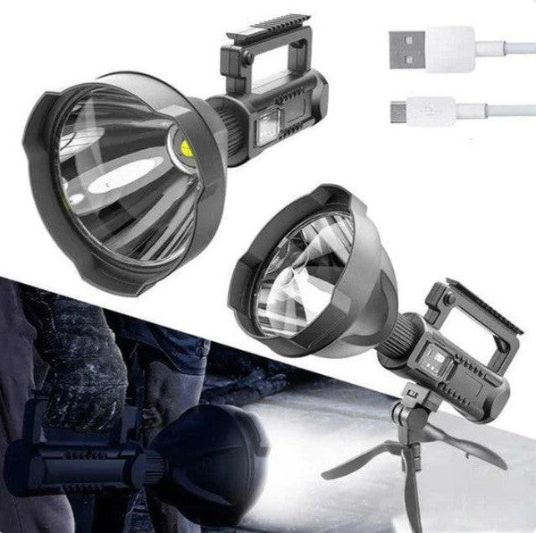Ultra-Bright LED Torch with 8000mAh Power Bank and IPX5