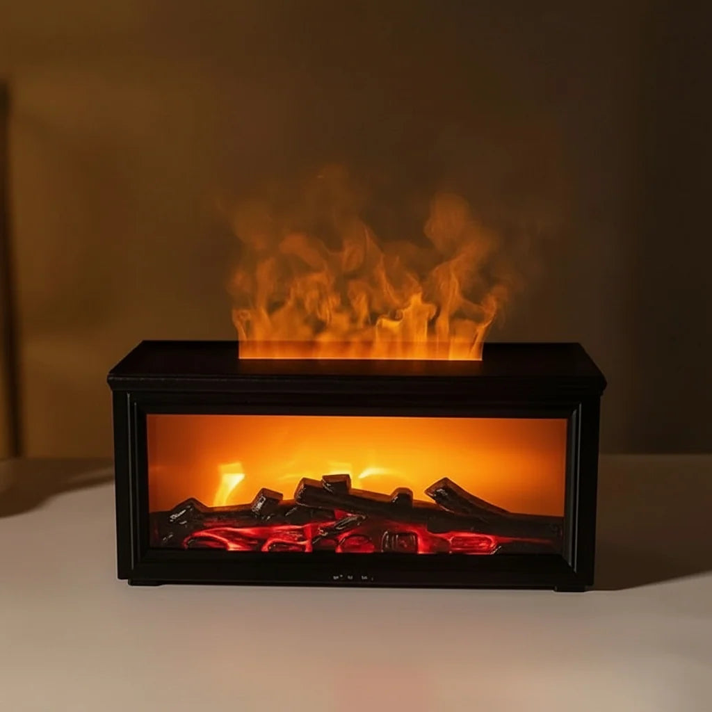 Aroma Diffuser with Flickering Flame Effect and 7 Colours