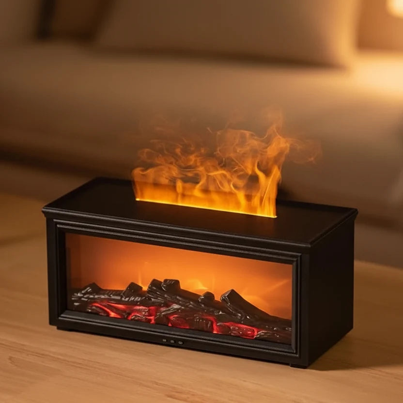 Aroma Diffuser with Flickering Flame Effect and 7 Colours