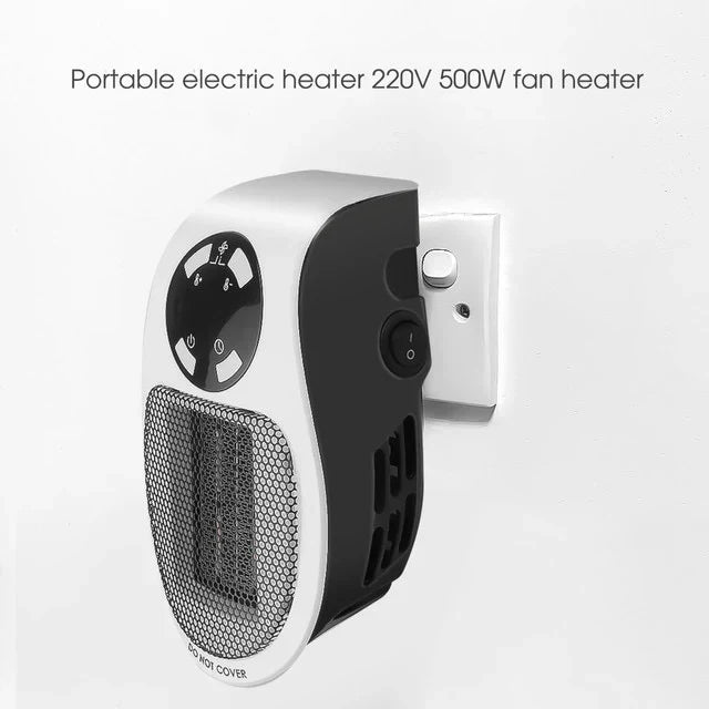 Mini Heizlüfter | Programmierbarer 12-Stunden-Timer | Leiser Betrieb mit Fernbedienung und Thermostat 15-32°C