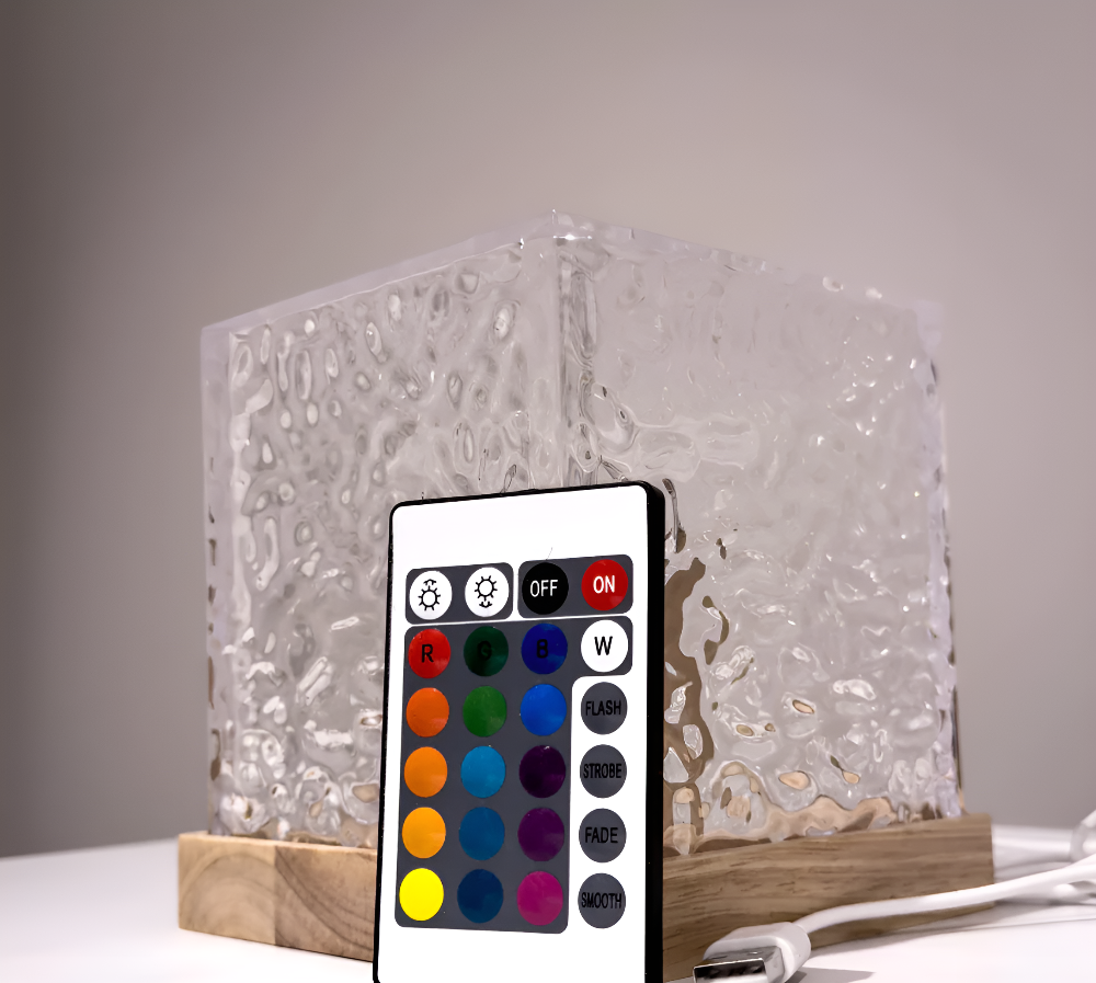 Water Ripple Projector Night Light with 16 Colours and Remote